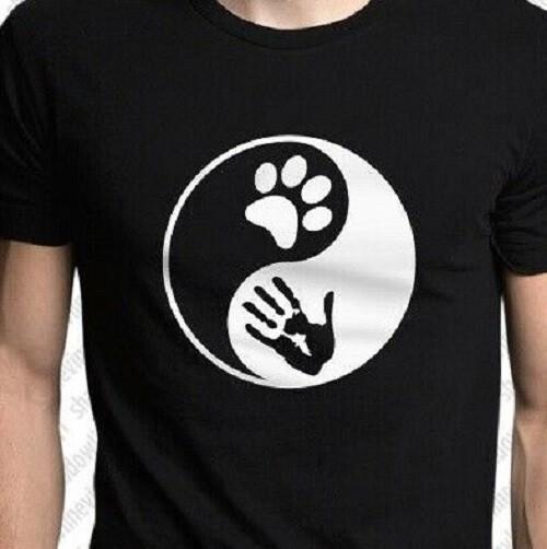 

Love Infinity Dog Animal lover T shirt Tee puppy pitbull Havanese Doxie paw hand S