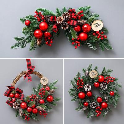 Festive Antler Door and Wall Wreath for Christmas Decorations