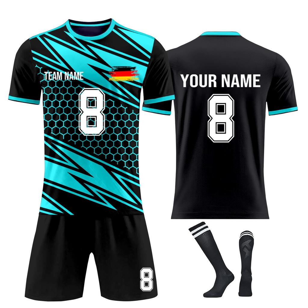 Personalised Shirts Kit Mens Girls With Name Number Custom Football Jerseys For Boys Training Suit