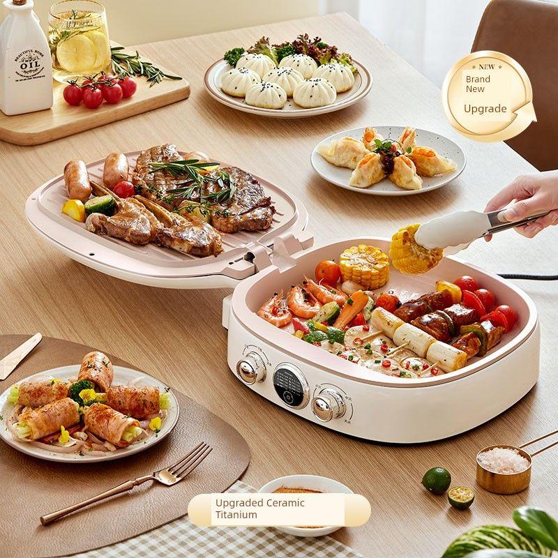 

Керамика Yidepu Двусторонняя нагревательная Новинка Электрическая сковорода для выпечки White Titanium Porcelain Pro Abrasion Resistant