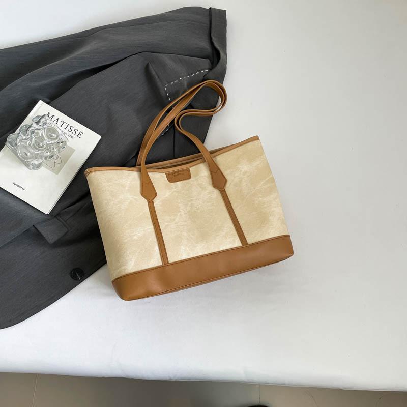 

Сумка большой вместимости женская 2025 новая повседневная ретро сумка через плечо модный зарубежный стиль класс сумка для поездок на работу сумка-тоут хаки