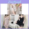 Silk Sleepwear Women Summer Sleeveless Nightdress With Chest Padding For Home Comfort
