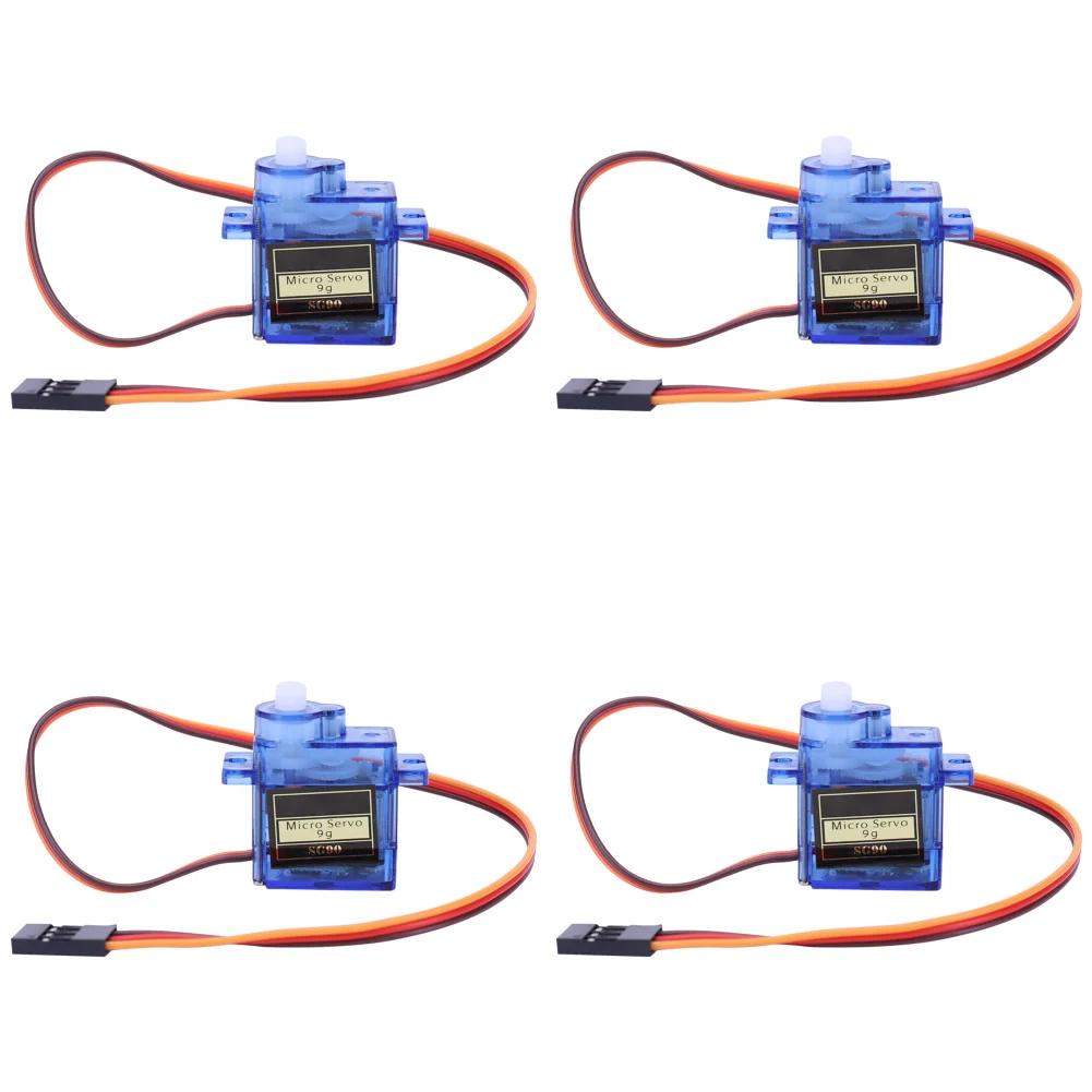3/4/5pcs 4.2-6V SG90 9G Micro Gear Servo Motor Fixed-Wing Steering Engine 180/360 Degrees for RC Helicopter Aircraft Airplane