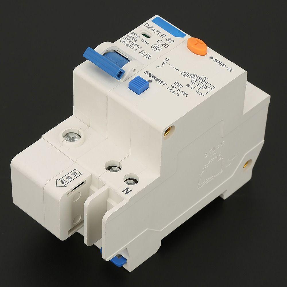 RCCB DZ47LE-32 Circuit Breaker 16A/20A/32A 230V Leakage Circuit Breaker 1P+N Earth Leakage Circuit Breaker Power Management
