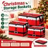 Large Capacity Christmas Storage Baskets Foldable Zipper Storage Box  Holiday Gift Storage