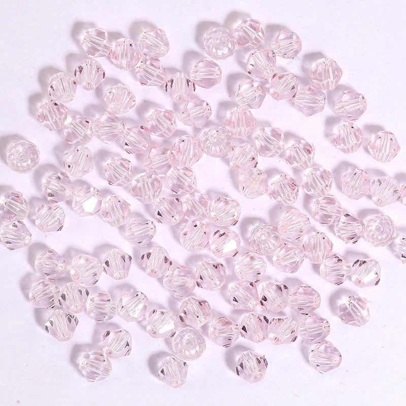 200 Pièces 4MM Perles de Verre Forme Cônes Cristaux Facettés pour la Fabrication de Bijoux Bracelet Collier Boucles d'Oreilles Perles DIY