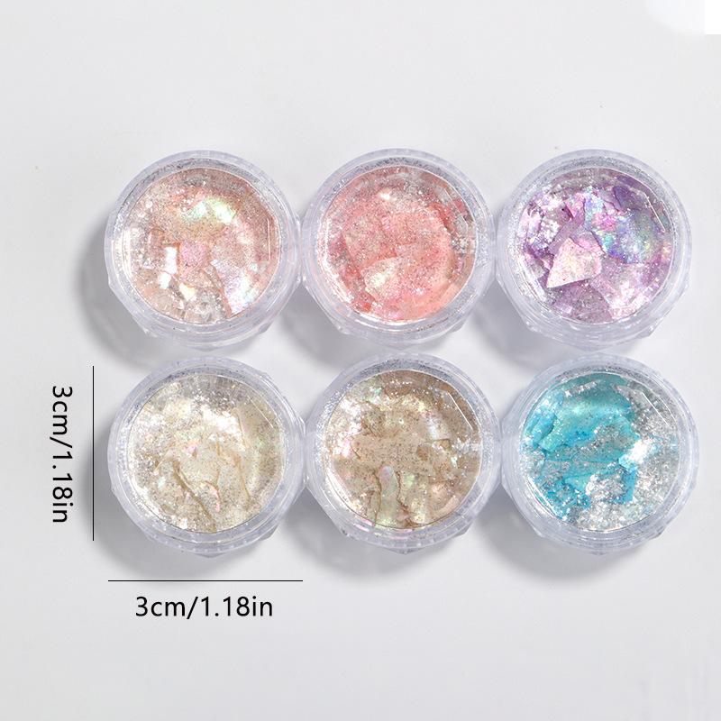 1 SET Neue Nail Art Pailletten, Symphonie Highlight Rosa Perlmutt Bohai Bucht Scheiben Unregelmäßige Muschelschalen Scheiben Nagel Schmuck