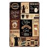 Vintage Coffee Bar Metal Tin Signs Decor Wall Art Sign Posters Wall Decoration Coffee Plaque Sign Cafe