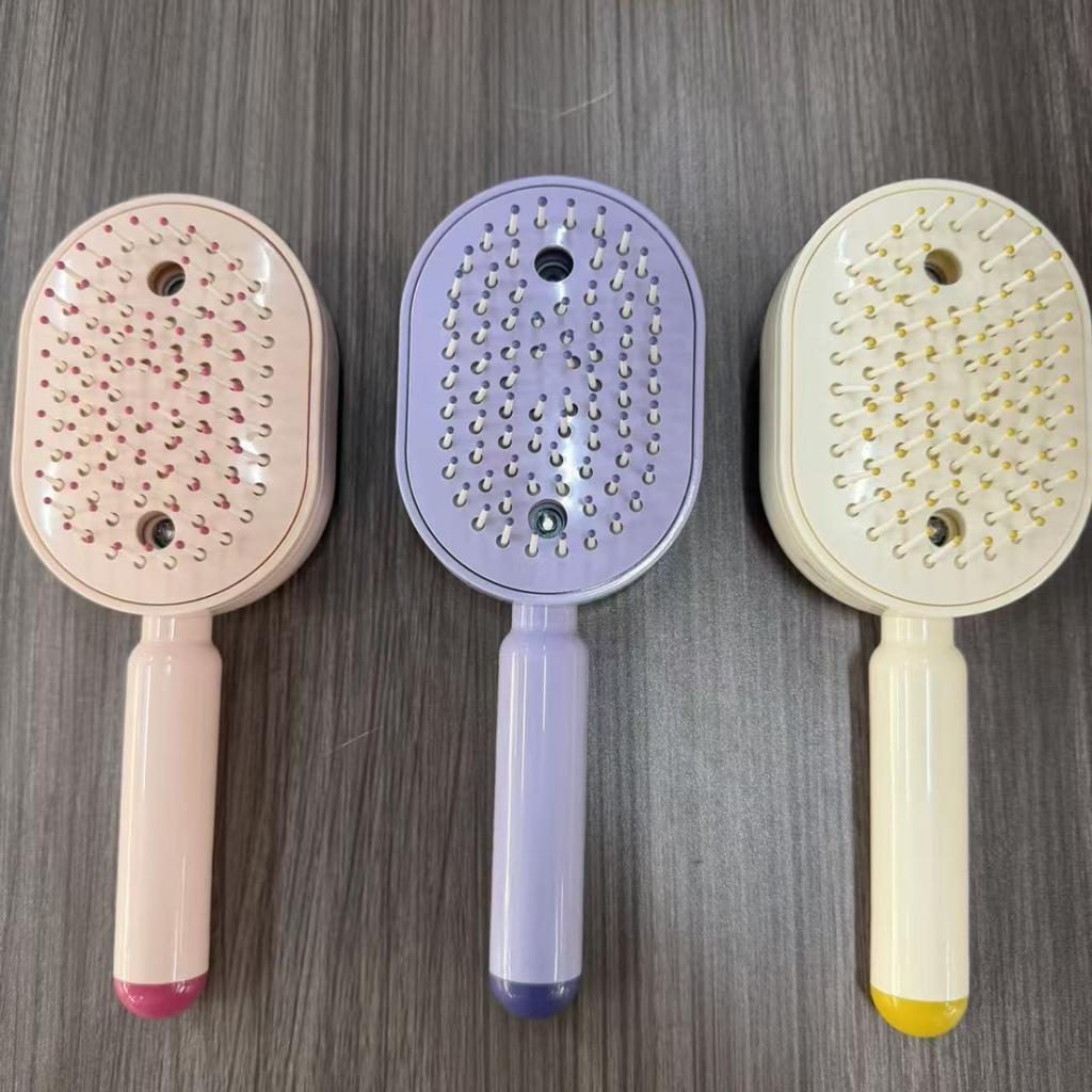 Pet Electric Spray Air Cushion Massage Brush One-Button De-Shedding Mist Spray Anti-Static Skin-Friendly
