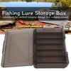2PCS with Handle Hard Lure Storage Case V-type 12 Slots Bait Organizer Case  For Anglers