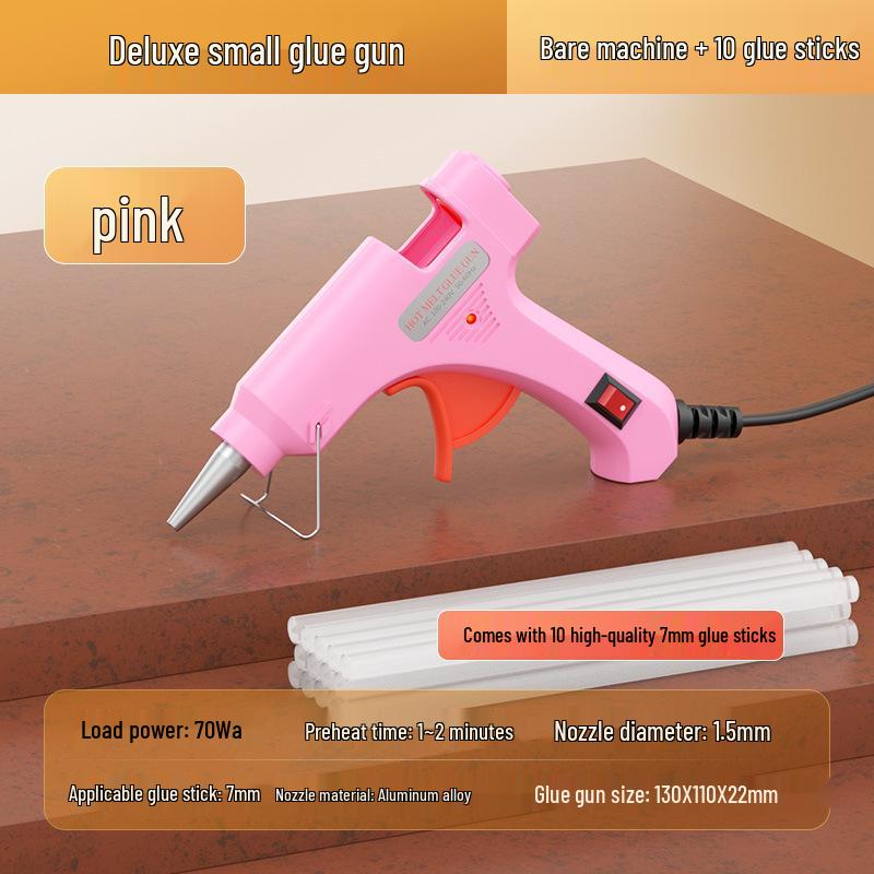 High Viscosity Hot Melt Glue Gun with 7-11mm Sticks for Kids' Crafts and Household Use