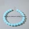 Elegant Bohemia Bead Necklace Exaggerated Adjustable Length Colourful Choker Dopamine Style Geometric Shape Round Necklace
