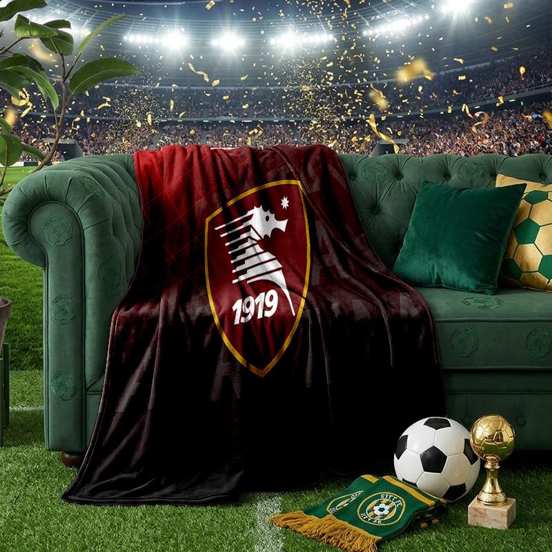 Salernitana 1919 Crest Design Throws Blanket Flannel Blankets Plush for Couch Bed Gifts for Men Women Travel Picnic Blanket Christmas Fan Gifts
