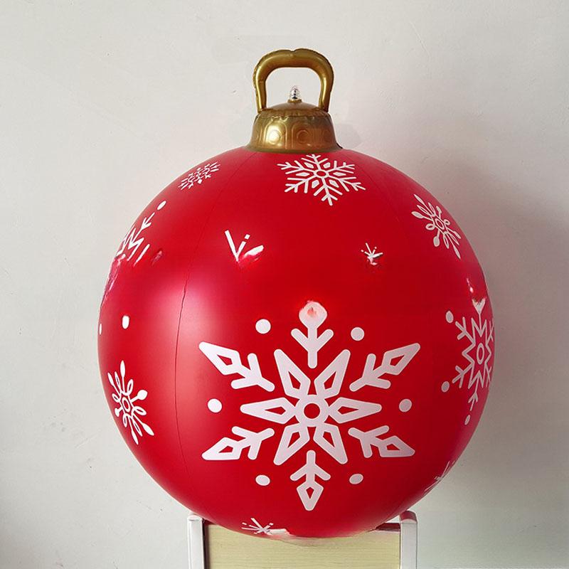 Giant Inflatable Christmas Decorated Ball - Inflatable Yard Decorations with Cute Pattern,  Durable and Reusable, Christmas Yard Decorations,