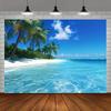 2D Kristall Transparent Wasser Tropische Insel Urlaub Wandteppich