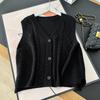 Women's Vest Knitted Vest Women's Outerwear Korean Version Solid Color Sweater Vest for Women