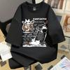 ZX American Streetwear Brand Cartoonprinted Couple Shortsleeved Tshirts Trendy and Casual Shortsleeved Street Cats