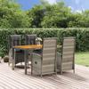 VidaXL 5-piece Garden Dining Set with Cushions Grey 3185040