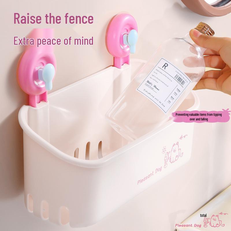 Półka łazienkowa do przechowywania bez wiercenia: Kosz głęboki o dużej pojemności