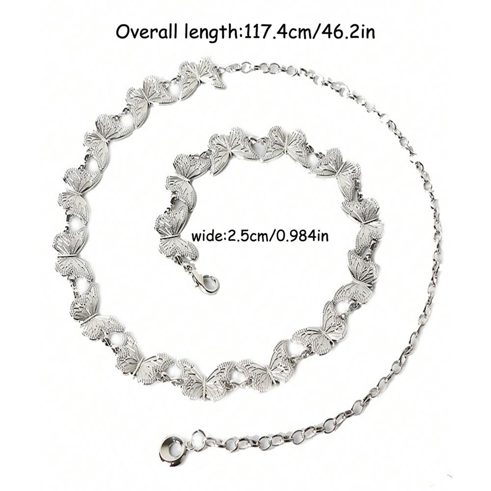 1pc Fashion Butterfly Waist Chain Belt Female Designer Elegant Belts For Women High-end Luxury Brands Adjustable Dress Waistband
