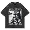 100% Cotton Vintage Washed Yungblud Idols World Tour 2025 T Shirt Fashion Men/Women Hip Hop Cool Oversize Acid Wash Tees Shirts