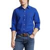 Polo Ralph Lauren FW23 Solid Logo Embroidered Loose Long Sleeve Shirt Men Shirts Blue MNPOWOV16823182-400