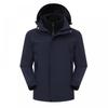 Unisex 3-in-1 Windbreaker with Detachable Fleece Lining: Waterproof Outer, Ideal for Travel, Mountaineering, Customizable with Logo for Team Uniforms.