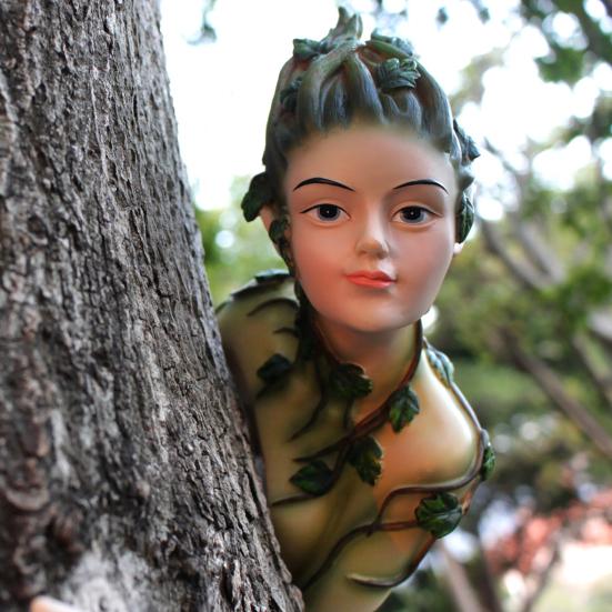 Elf Statue Fairy Tree Hugger Waterproof UV Resistant Simple Installation Fairy Garden Ornament Figurines Tree Hugger