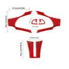 5Pcs Red Carbon Fiber Steering Wheel Kit Cover Trim For BMW Z4 E85 2003-2008