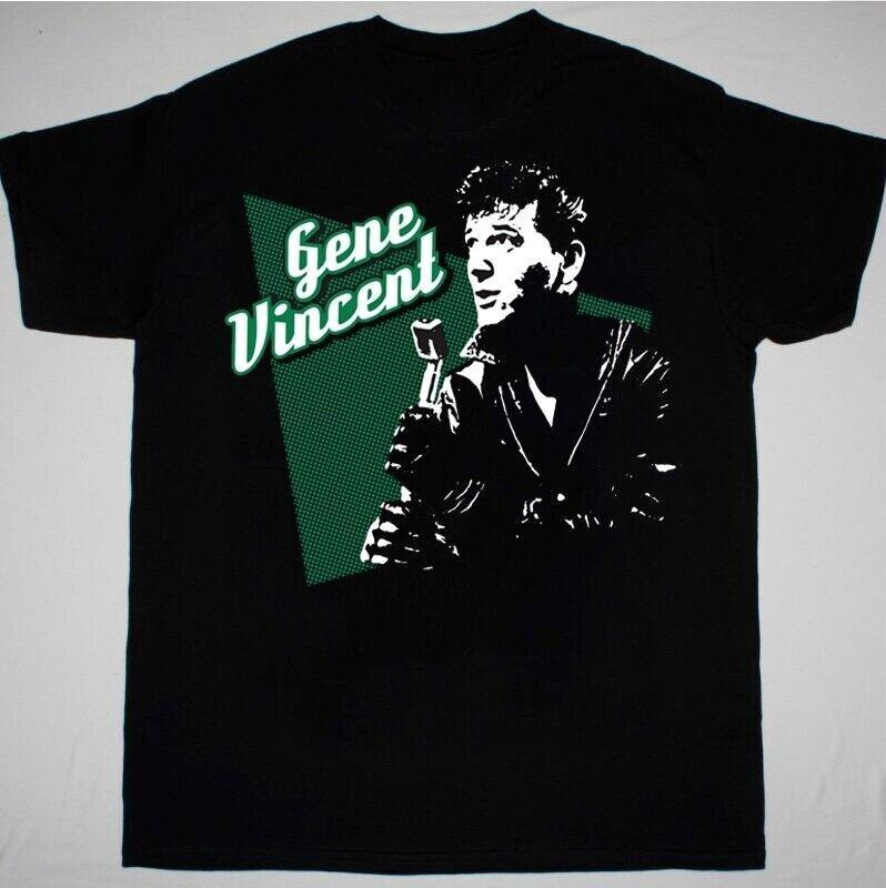 Vtg Gene Vincent Music Star Heavy Cotton Black All Size Shirt UR219 XXXL
