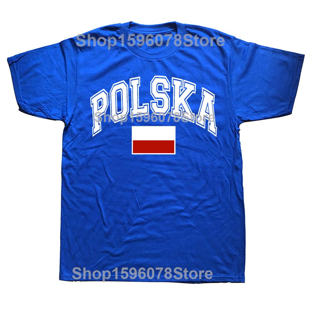 Funny Vintage Polska Poland Polish Flag Graphic T-shirt Men Women Hip Hop Oversized T Shirt 100% Cotton Comfort T-shirts