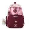 Schoolbag Japanese New High-value, Fresh and Sweet Plaid Backpack, Junior High School Student Schoolbag for Women, Lightweight and Large-capacity