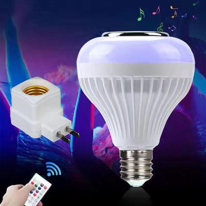 Seven-Color RGB Bluetooth LED Music Bulb with Remote & Speaker