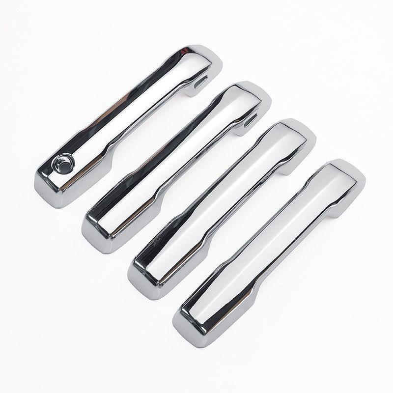 For Toyota Tundra Sequoia Tacoma 4Runner Glossy Black Carbon Fiber Chrome Car Door Handle Cover Trim Styling Auto Accessories