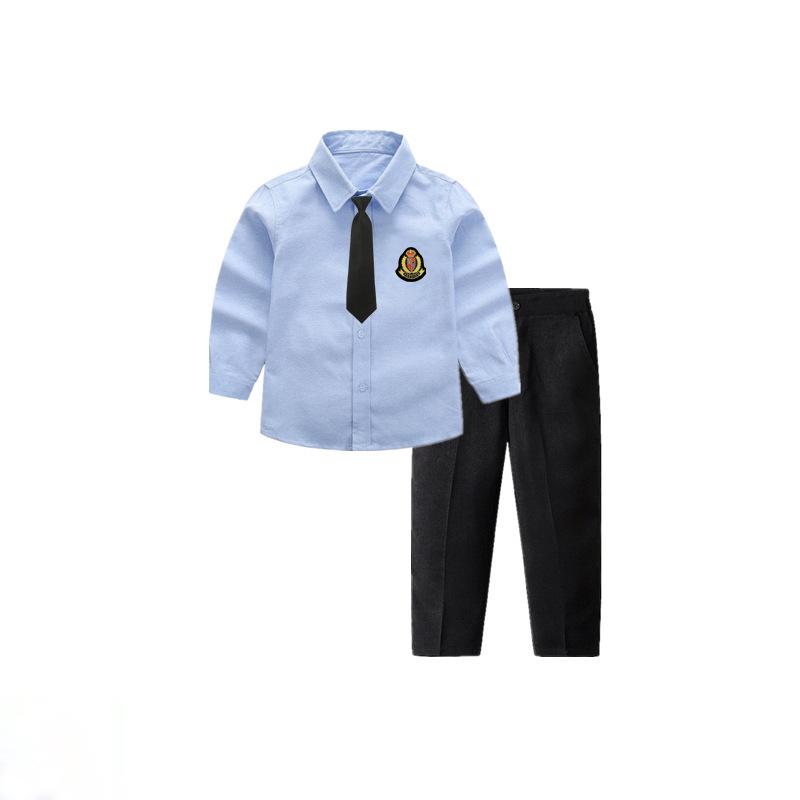 Weißes Langarm-Schuluniform-Kostüm für Jungen – Vielseitige Performance-Kleidung für Veranstaltungen am 1. Juni