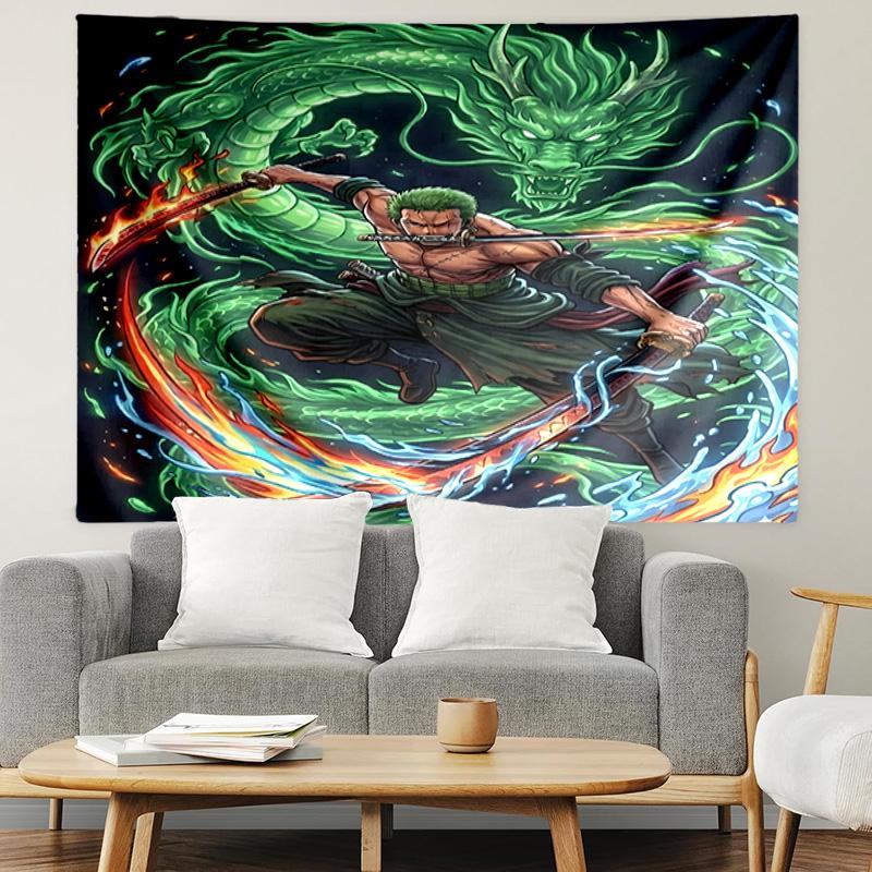 Roronoa Zoro Print Tapestry, Lightweight Wall Hanging, for Bedroom, Dorm, Living Room, Home Art Decor, Birthday Christmas Gift for Friends
