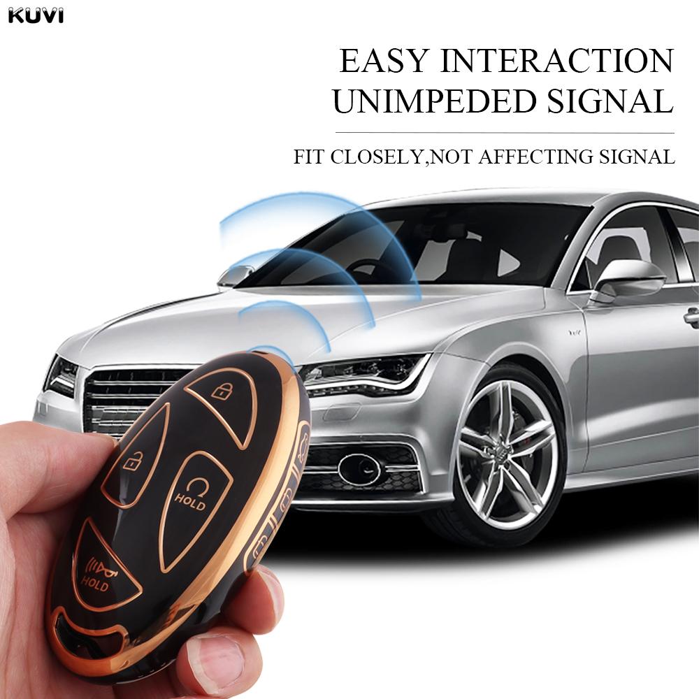 Golden Tpu Car Remote Key Case Cover Shell For Hyundai Ioniq 6 New Grand Prix Gn7 Kona Protected Holder Keyless Fob 5 7 Buttons