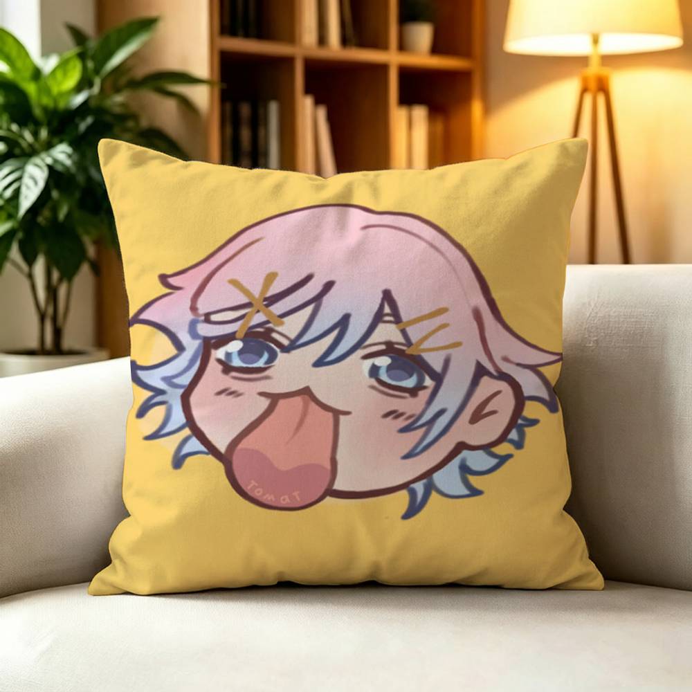 14DWY 14 Days With You Ren Double-Sided Printed Cushion Cover Bedroom Bedside Sofa Pillow Case