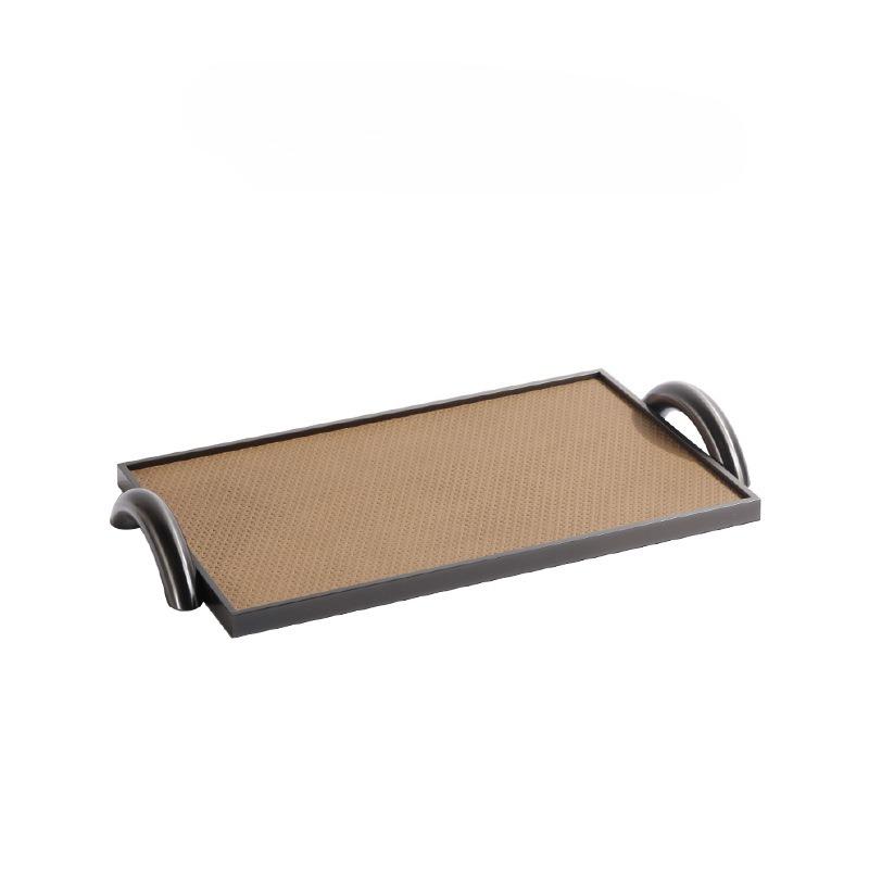 Stainless Steel Tray Modern Leather Storage Tray Creative Minimalist Aromatherapy Trays Living Room Decoration Accessories