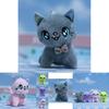 Charming Colorful Plush Cat Keychain Collectible Adorable Stuffed Doll For Bags