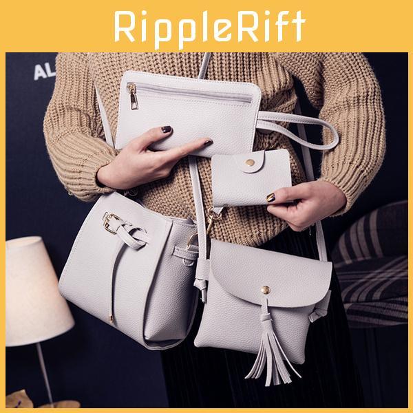 Fashionable 4pcs Messenger Purse And Card Wallet Set In Classic Appeal