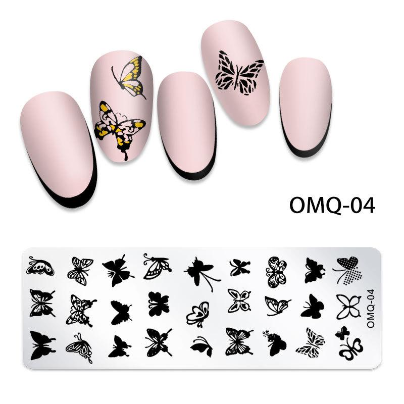Japanese Nail Art Printing Template, Marble Christmas Snowflake Nail Art Printing Steel Plate