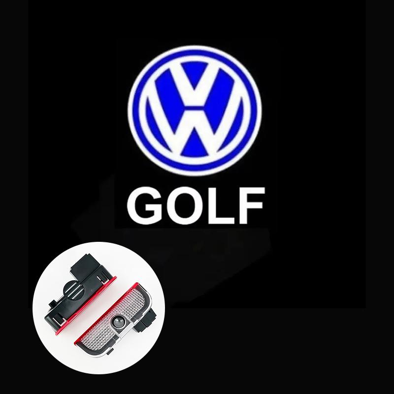 For VW 2Pcs Car Logo Door Logo Courtesy Lamp Laser Projector HD Welcome Light For VW Passat CC Lamando Touran Touareg Tiguan Eos Golf ER1