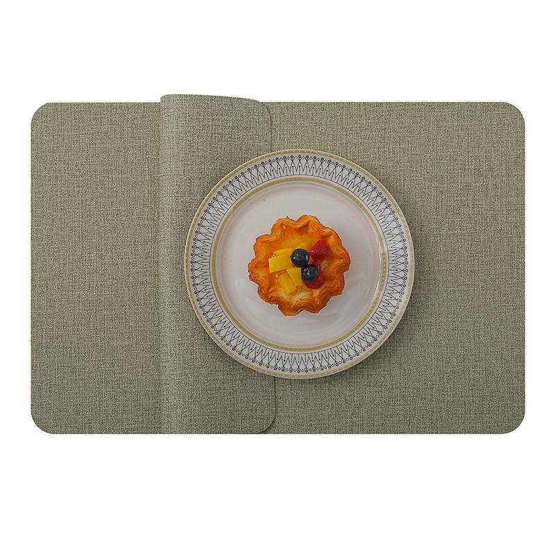 Nordic Style Explosive PU Leather Cloth Pattern Placemat Waterproof, Oil-proof and High Temperature Resistant, Easy To Clean, a Must for Hotels