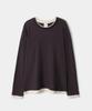 TRIP LE SENS Waffle And Layered Long Sleeve T-Shirt_Black