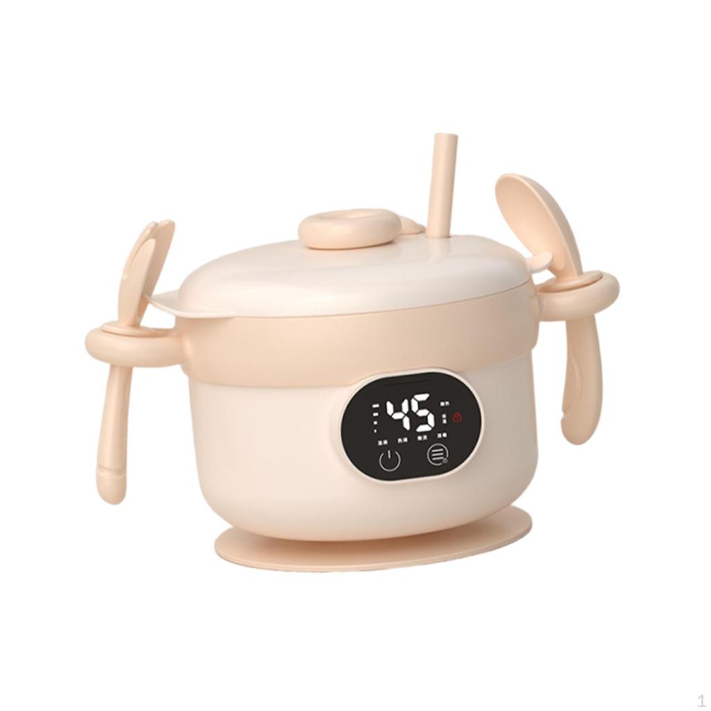 Chytrá miska na ohřívání dětské stravy Protiskluzová Konstantní teplota Krmení Béžová