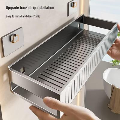 Baihan Punch-Free Heightened Bathroom Wall Shelf