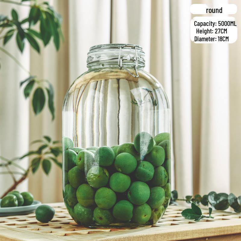 Glass Sealing Jar with Stainless Steel Buckle for Food Storage - Ideal for Tea, Grains, and Cereals In the Kitchen
