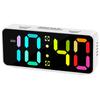 Simple Digital Bedside Alarm Clock With Dynamic Color And Double Alarms For Heavy Sleepers Kids Girls Desk Display
