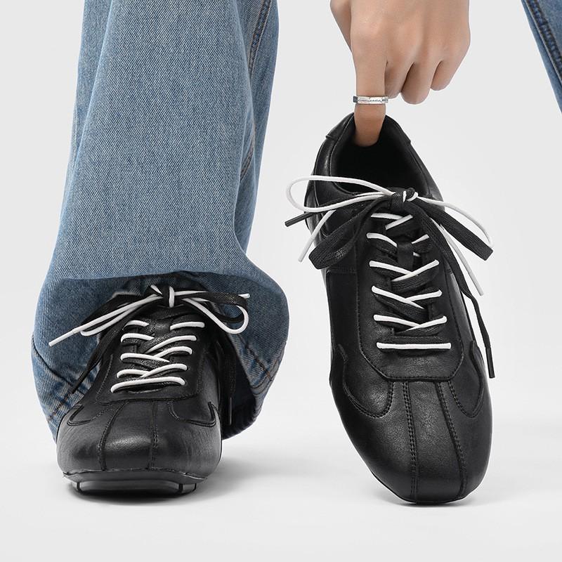 Mens Retro Style Lace-Up Comfortable Casual Shoes Daily Wear Lightweight Rubber Sole Breathable Upper